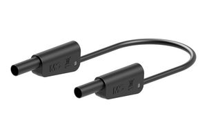 STAUBLI 66.2010-05021 Banana Test Lead, 4mm Stackable Banana Plug, Shrouded, 4mm Stackable Banana Plug, Shrouded