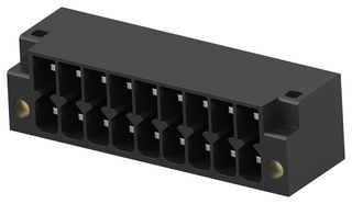 TE CONNECTIVITY - BUCHANAN 2842497-9 Terminal Block, 2Row, Black, w/ Flange, Header, 3.5 mm, 18 Ways, 8 A, 150 V