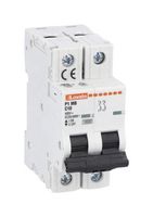 LOVATO P1MB2PC32 Thermal Magnetic Circuit Breaker, C Trip Curve, IP20/10 kA, P1MB Series, 32 A, 2 Pole, 125 V, 400 V