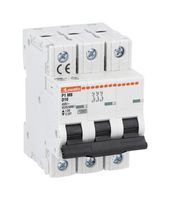 LOVATO P1MB3PD32 Thermal Magnetic Circuit Breaker, D Trip Curve, IP20/10 kA, P1MB Series, 32 A, 3 Pole, 400 V