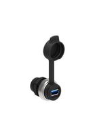 LOVATO ELECTRIC LPCD01 USB Adapter, Polyamide, USB Type A Receptacle, USB Type A Receptacle, USB 3.0, IP20, IP65