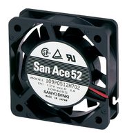 SANYO DENKI 109P0605H701 DC Axial Fan, 5 V, Square, 60 mm, 15 mm, 14.1 CFM