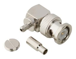 AMPHENOL RF - 031-6997 - RF / Coaxial Connector, BNC Coaxial, Right Angle Plug, Solder, Crimp, 50 ohm, 0.81mm Micro