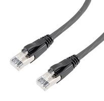 L-COM TRD626ASZ-BLK-25F Ethernet Cable, 10 Gigabit, 26AWG, Cat6a, RJ45 Plug to RJ45 Plug