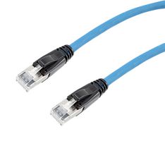L-COM TRD626ASZ-BLU-25F Ethernet Cable, 10 Gigabit, 26AWG, Cat6a, RJ45 Plug to RJ45 Plug