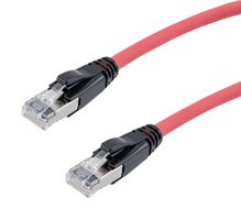 L-COM TRD626ASZ-RED-3F Ethernet Cable, 10 Gigabit, 26AWG, Cat6a, RJ45 Plug to RJ45 Plug