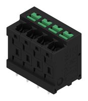 WEIDMULLER - 2913730000 - Wire-To-Board Terminal Block, Black, 5 mm, 4 Ways, 20 AWG, 12 AWG, 4 mm², Snap In