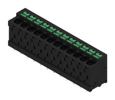 WEIDMULLER - 2913810000 - Wire-To-Board Terminal Block, Black, 5 mm, 12 Ways, 20 AWG, 12 AWG, 4 mm², Snap In