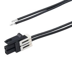 MOLEX 228364-1023 Cable Assembly, Micro-Fit+ Receptacle to Free End, 2 Ways, 3 mm, 2 Row, 300 mm, 11.8 "