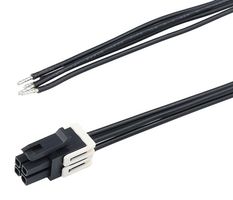 MOLEX 228364-1042 Cable Assembly, Micro-Fit+ Receptacle to Free End, 4 Ways, 3 mm, 2 Row, 150 mm, 5.9 "