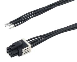 MOLEX 228364-1062 Cable Assembly, Micro-Fit+ Receptacle to Free End, 6 Ways, 3 mm, 2 Row, 150 mm, 5.9 "