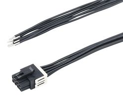 MOLEX 228364-1083 Cable Assembly, Micro-Fit+ Receptacle to Free End, 8 Ways, 3 mm, 2 Row, 300 mm, 11.8 "