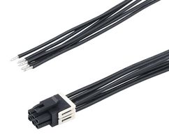 MOLEX 228411-1063 Cable Assembly, Micro-Fit+ Receptacle to Free End, 6 Ways, 3 mm, 2 Row, 300 mm, 11.8 "