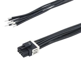 MOLEX 228411-1083 Cable Assembly, Micro-Fit+ Receptacle to Free End, 8 Ways, 3 mm, 2 Row, 300 mm, 11.8 "