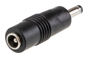 MEAN WELL - DC PLUG-P1J-P3B - Power DC Adapter, Jack to Plug, Black, 1.7mm x 4mm x 11mm, Straight