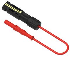 MULTICOMP PRO MP-MPVL-1.5KV-R Test Patch Lead, PV Plug Connector, 4mm Banana Plug, Shrouded, 3.28 ft, 1 m, Red, 40 A