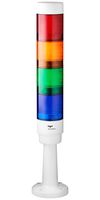 AUER SIGNAL CT5-Q07 Signal Tower, 4 Tier, Amber/Blue/Green/Red, 95 dB, Steady, 8 Tone, 24 VDC, IP65, CT5 Series