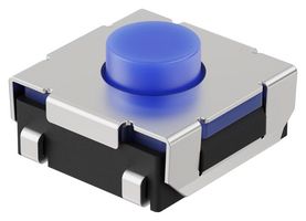 GCT SWT7410-035025JSA Tactile Switch, SPST-NO, SWT7410 Series, Top Actuated, Surface Mount, Round Button, 250 gf