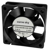 SAME SKY CFM-6010B-150-326-22 DC Axial Fan, 12 V, Square, 60 mm, 10 mm, Ball Bearing, 18.13 CFM