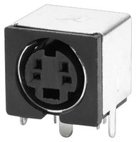 SAME SKY MD-40SM DIN Audio / Video Connector, 4 Contacts, Jack, PCB Mount, Through Hole Right Angle