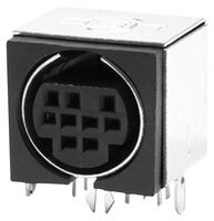 SAME SKY MD-90SM DIN Audio / Video Connector, 9 Contacts, Jack, PCB Mount, Through Hole Right Angle