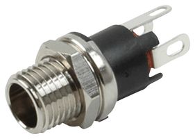 SAME SKY - PJ-065B - DC Power Connector, Jack, 5 A, 2.5 mm, Panel Mount, Solder