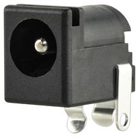 SAME SKY - PJ-202AH - DC Power Connector, Jack, 5 A, 2 mm, PCB Mount, Through Hole Right Angle