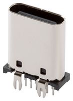 SAME SKY UJ20-C-V-C-3-SMT-TR USB Connector, USB Type C, USB 2.0, Receptacle, 16 Ways, Through Hole Mount, Vertical