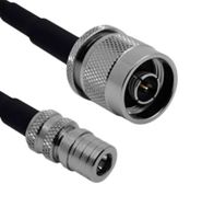SIRETTA ASMQM100ZG058L11 RF / Coaxial Cable Assembly, Low Loss, 6GHz Frequency, 3.3 ft, 1 m, SLL200, QMA-Male, TNC Plug