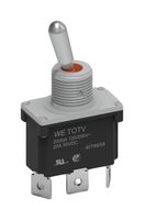 WURTH ELEKTRONIK 472223010140 Toggle Switch, On-Off-On, SPDT, Non Illuminated, WS-TOTV Series, Panel Mount, 20 A