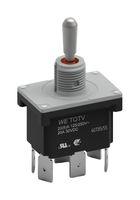 WURTH ELEKTRONIK 472231010110 Toggle Switch, On-On, DPDT, Non Illuminated, WS-TOTV Series, Panel Mount, 20 A
