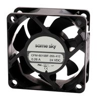 SAME SKY CFM-6015BF-045-322 DC Axial Fan, 5 V, Square, 60 mm, 15.5 mm, Ball Bearing, 20 CFM