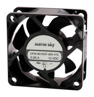 SAME SKY CFM-6015CF-045-322-20 DC Axial Fan, 5 V, Square, 60 mm, 15.5 mm, omniCOOL, 20 CFM