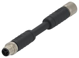 TE CONNECTIVITY 2423443-9 Sensor Cable, SPE Hybrid Type II Cable, M12 Plug, M12 Receptacle, 6 Positions, 15 m, 49.2 ft
