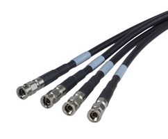 3M 1CX12-35-QS-003.0 RF / Coaxial Cable Assembly, 9.8 ft, 3 m, Standard Flex, Micro BNC Plug, x 4