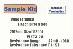 KOA WK732AT-KIT1 Resistor Kit, 100-Pieces, 69 Values, 0.022ohm to 10kohm 0508 Size Thick Film Resistors