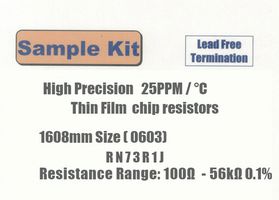 KOA RN73R1JT-KIT1 Resistor Kit, 100-Pieces, 67 Values, 100 ohm to 56kohm 0603 Size Precision Thin Film Resistors