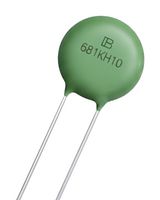 YAGEO 821KH10-AT TVS Varistor, 510 V, 670 V, 10D Series, 1.355 kV, Disc 10mm, Metal Oxide Varistor (MOV)