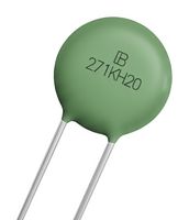 YAGEO 911KH20-AT TVS Varistor, 550 V, 745 V, 20D Series, 1.5 kV, Disc 20mm, Metal Oxide Varistor (MOV)