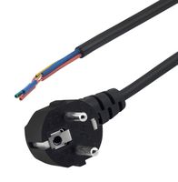 STEWART CONNECTOR PC-E7006FSL Mains Power Cord, 90  CEE 7/7 Plug to Free End, 1.8 m, 10 A, 250 V, Black
