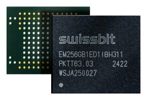 SWISSBIT SFEM128GB1ED1TB-A-EF-311-STD Flash Memory, 3D TLC NAND, 128 GB, 128G x 8bit, eMMC 5.1, BGA, 100 Pins