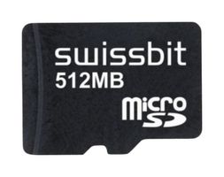 SWISSBIT SFSD0512N1AS1TO-I-ME-231-STD Flash Memory Card, SLC, MicroSD Card, 512 MB