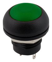 SAME SKY PB4-M-GR-D-67 Industrial Pushbutton Switch, PB4 Series, 12 mm, SPST-NO-DM, Off-(On), Round Domed, Green