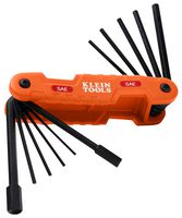 KLEIN TOOLS 70550 Hex Key Set, Pro Folding, 11 Pieces of Size 1/2, 3/8, 5/16, 1/4, 7/32, 3/16, 5/32, 9/64 and 1/8"
