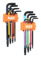 KLEIN TOOLS BLS18 Hex Key Set, Colour Coding, 18 Pieces of Size 7/64, 1/8, 9/64, 5/32, 3/16, 7/32, 1/4, 5/16 and 3/8"