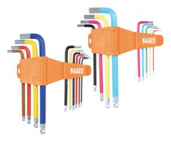 KLEIN TOOLS CBLS19 Hex Key Set, Long Ball End, 19 Pieces of Size 3/32, 7/64, 1/8, 9/64, 5/32, 3/16, 7/32, 1/4 and 5/16"