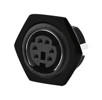 SAME SKY MD-60CV DIN Audio / Video Connector, 6 Contacts, Jack, Panel Mount, Wire Lead