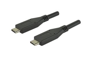 SAME SKY - CBL-UC-UC-1 - USB Cable, Type C Plug to Type C Plug, 1 m, 3.3 ft, USB 3.2 Gen 1, Black