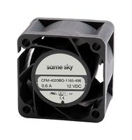 SAME SKY CFM-4028BG-1200-568 DC Axial Fan, 12 V, Square, 40 mm, 28 mm, Ball, 24.38 CFM