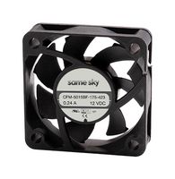 SAME SKY CFM-5015BF-175-423-20 DC Axial Fan, 12 V, Square, 50 mm, 15 mm, Ball, 19.46 CFM